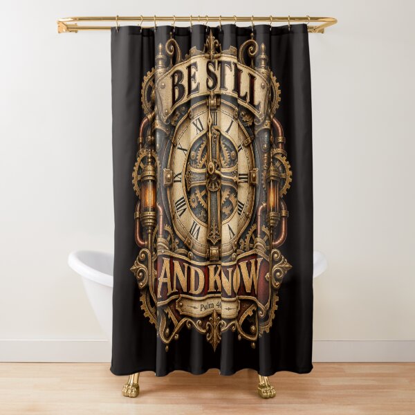 Item preview, Be Still and Know I am God, Psalm 46:10, Christian steampunk style designed and sold by TheBibleStop.