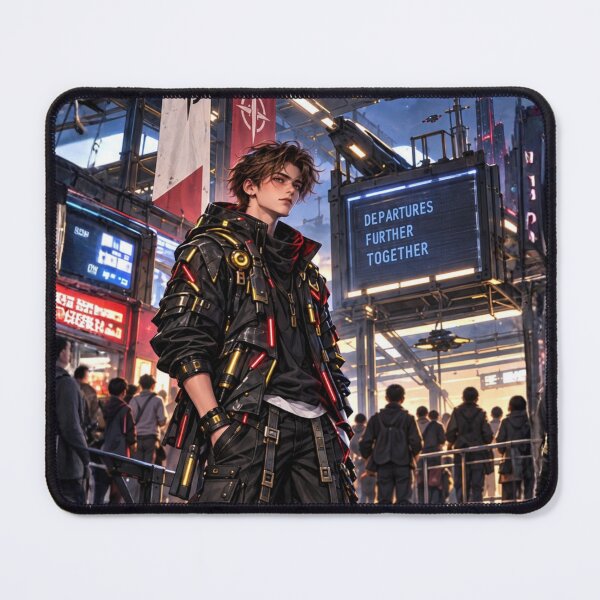 Item preview, Danix Cyberpunk Spaceport Poster Design designed and sold by Kenzie & Co.
