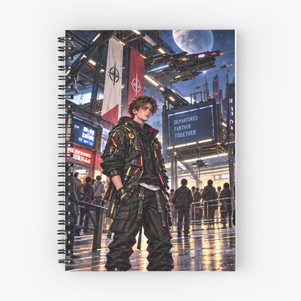 Item preview, Danix Cyberpunk Spaceport Poster Design designed and sold by Kenzie & Co.