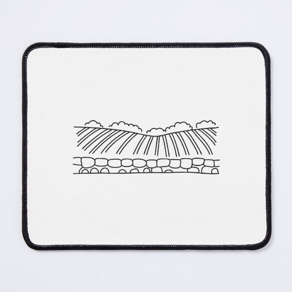 Item preview, An illustration of vineyard with a stone wall designed and sold by rasagamastore.
