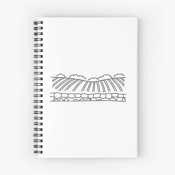 Item preview, Ilustración de un viñedo con un muro de piedra. designed and sold by rasagamastore.