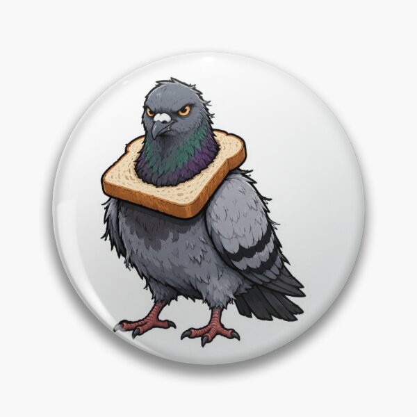 Item preview, Serious Pigeon With Bread Necklace designed and sold by TrendScanner.