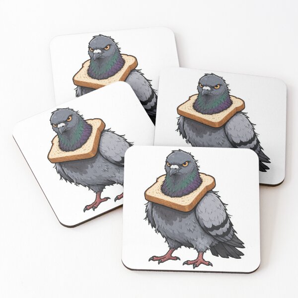 Item preview, Serious Pigeon With Bread Necklace designed and sold by TrendScanner.
