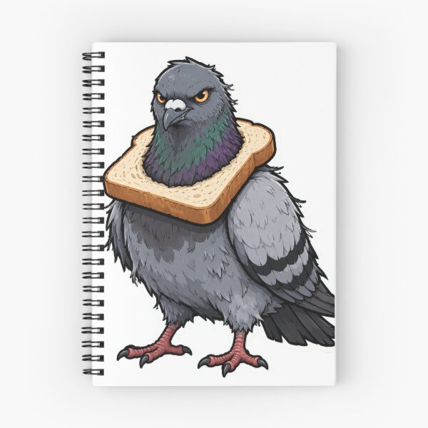 Item preview, Serious Pigeon With Bread Necklace designed and sold by TrendScanner.