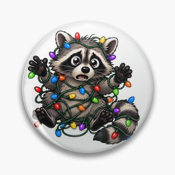 Artikelvorschau, Weihnachtslichter-Chaos Waschbär entworfen und verkauft von TrendScanner.