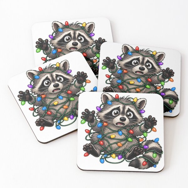 Item preview, Christmas Lights Chaos Raccoon designed and sold by TrendScanner.