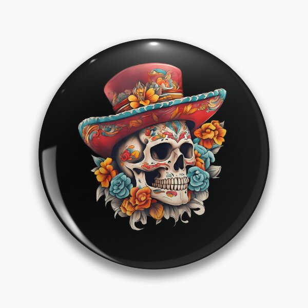 Item preview, Sugar Skull Sombrero Day Of The Dead Dia De Los Muertos designed and sold by snailslowdance.