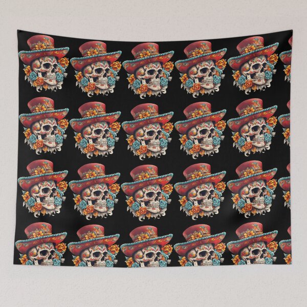 Item preview, Sugar Skull Sombrero Day Of The Dead Dia De Los Muertos designed and sold by snailslowdance.
