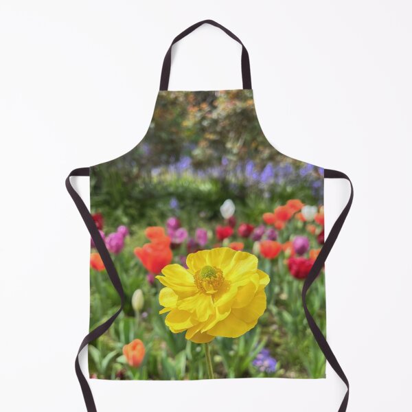 Item preview, Golden Yellow Ranunculus in a Colourful Spring Garden designed and sold by Be Captured by Brittany Emma.