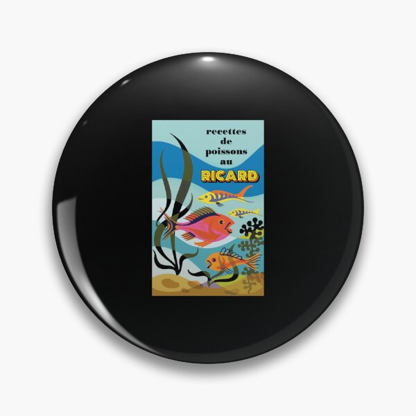 Item preview, Vintage Ricard Fish Recipes Retro Aquatic Art designed and sold by STEVDSON.