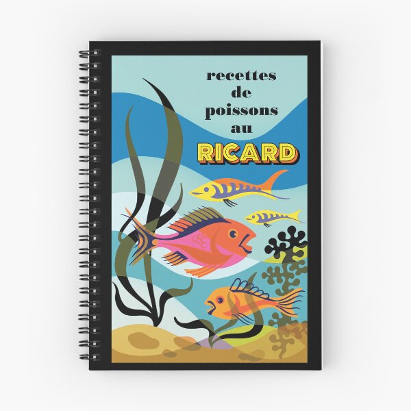 Item preview, Vintage Ricard Fish Recipes Retro Aquatic Art designed and sold by STEVDSON.