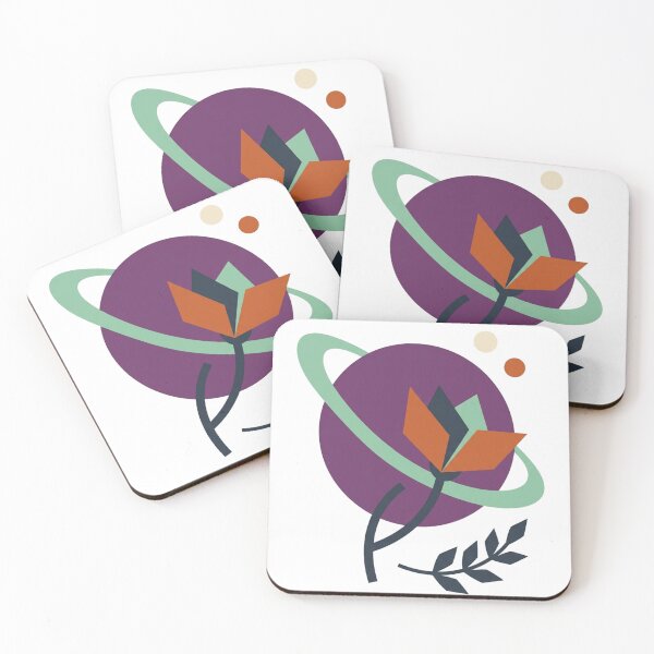 Item preview, Abstract Flower Planet – Minimalist Botanical Celestial Art designed and sold by meghnad.