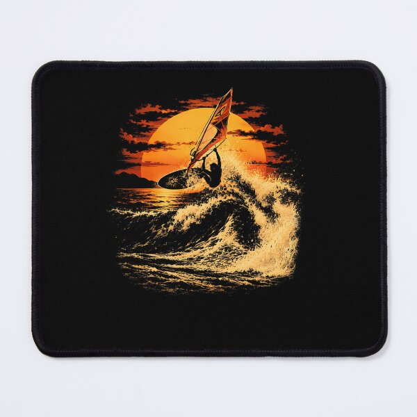 Item preview, Windsurf Wave Riding At An Ocean Sunset Retro Sportswear designed and sold by snailslowdance.