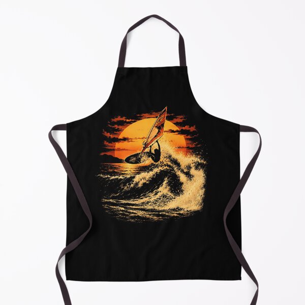 Item preview, Windsurf Wave Riding At An Ocean Sunset  Retro Sportswear designed and sold by snailslowdance.