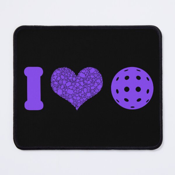 Item preview, Copy of I love Heart Pickleball with outdoor ball electric purple designed and sold by Southpaw Graphics.