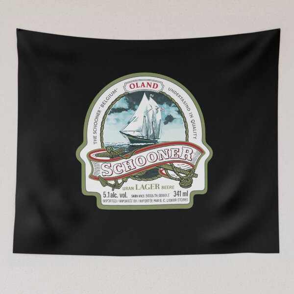 Item preview, Oland Schooner Vintage Beer Label Art designed and sold by STEVDSON.