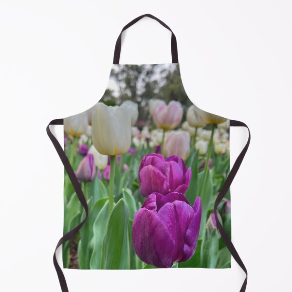 Item preview, Purple and White Tulips in a Spring Garden designed and sold by Be Captured by Brittany Emma.