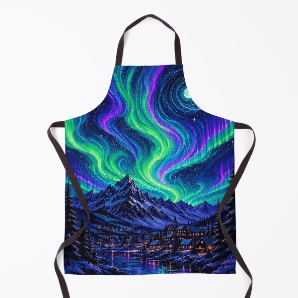 Item preview, Aurora Over a Snowy Valley designed and sold by archeliraiden.