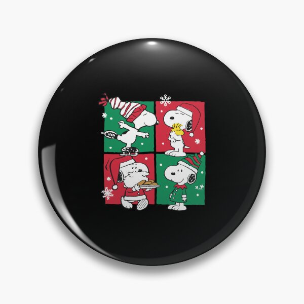Artikelvorschau, Snoopy Woodstock Weihnachtseislaufen Weihnachtsmann Elfenkekse Kunst entworfen und verkauft von STEVDSON.