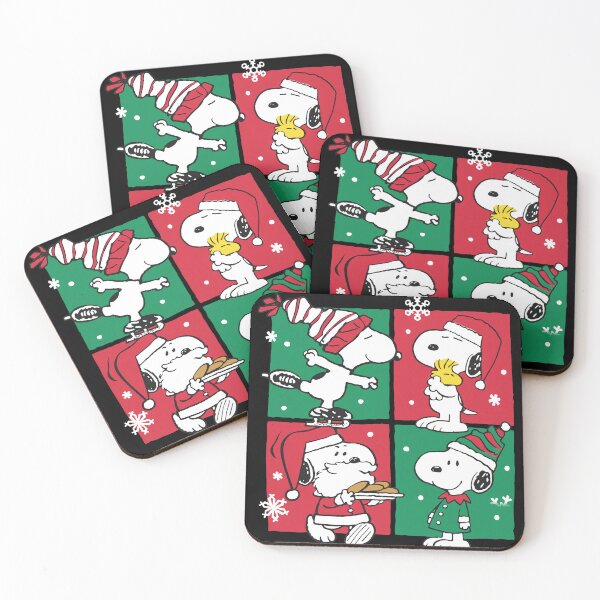 Item preview, Snoopy Woodstock Holiday Ice Skating Santa Elf Cookies Art designed and sold by STEVDSON.