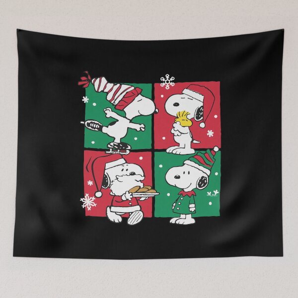 Item preview, Snoopy Woodstock Holiday Ice Skating Santa Elf Cookies Art designed and sold by STEVDSON.