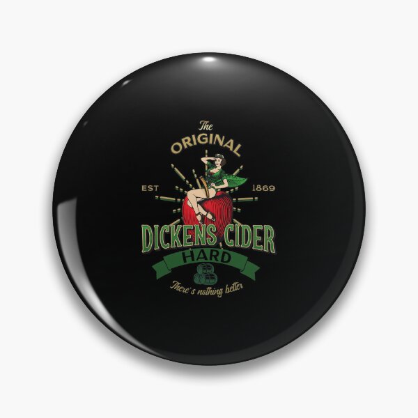 Item preview, Vintage Dickens Cider Hard Pin-up Apple Logo designed and sold by STEVDSON.