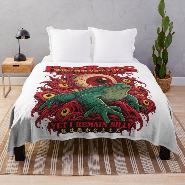 Item preview, The Horrors Are Never Ending Yet I Remain Silly Frog Horror Design designed and sold by LunaBeautiful.