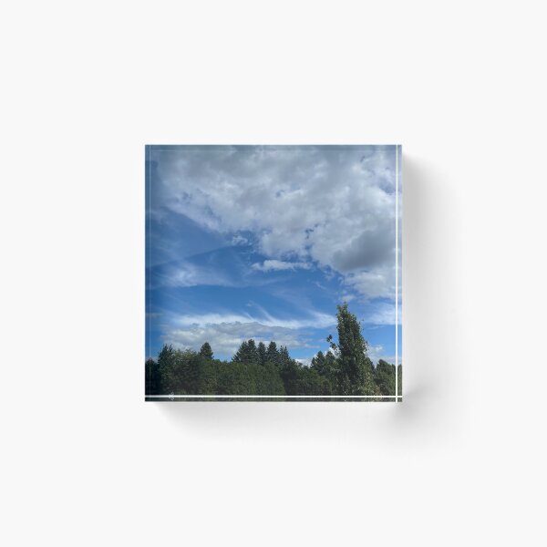 Item preview, Blue sky, grey clouds and trees designed and sold by EleniA8.