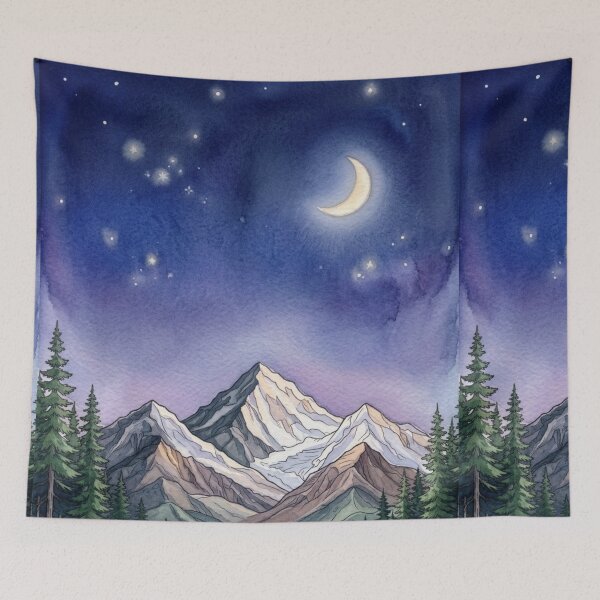 Item preview, Starry Night Puppy & Mountain designed and sold by Dreamic.Art.