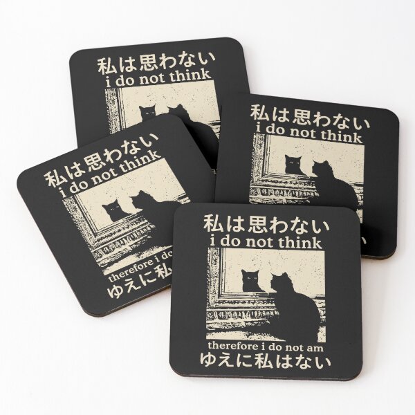 Item preview, I Do Not Think Therefore I Do Not Am Cat Meme designed and sold by suhairee-studio.