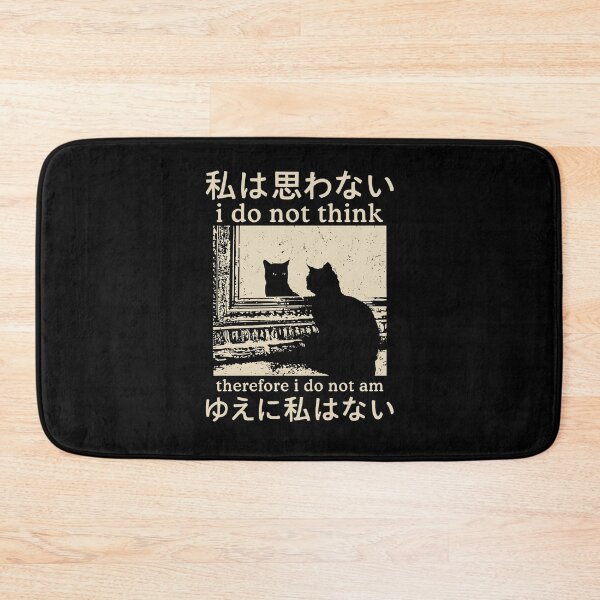 Item preview, I Do Not Think Therefore I Do Not Am Cat Meme designed and sold by suhairee-studio.