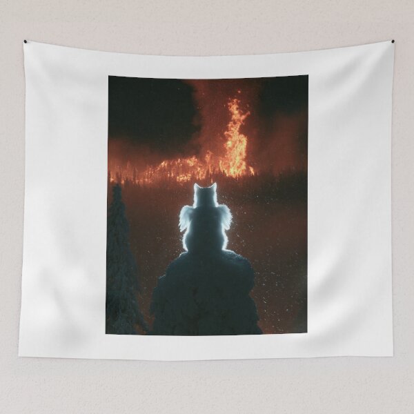 Item preview, Glowing Creature Over Forest Fire designed and sold by shariuncushon.
