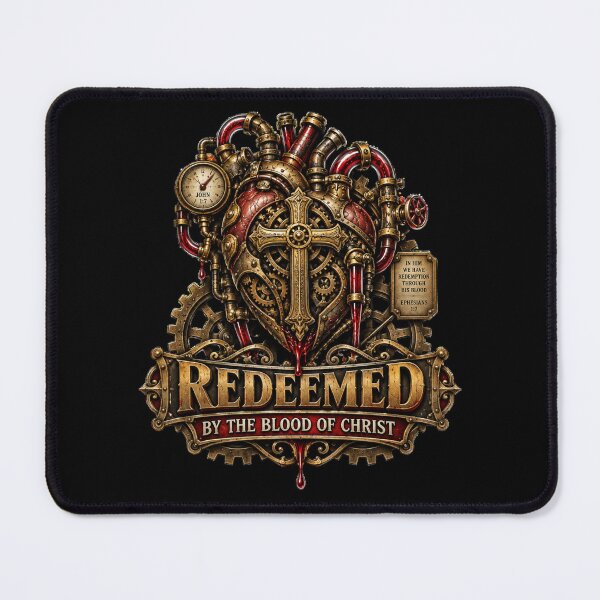 Item preview, Redeemed by the Blood of Christ, Christian Steampunk Style designed and sold by TheBibleStop.