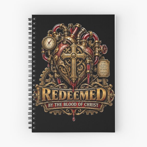 Item preview, Redeemed by the Blood of Christ, Christian Steampunk Style designed and sold by TheBibleStop.