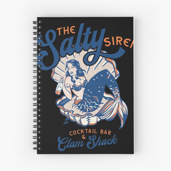 Item preview, The Salty Siren Cocktail Bar Mermaid Retro Illustration designed and sold by STEVDSON.