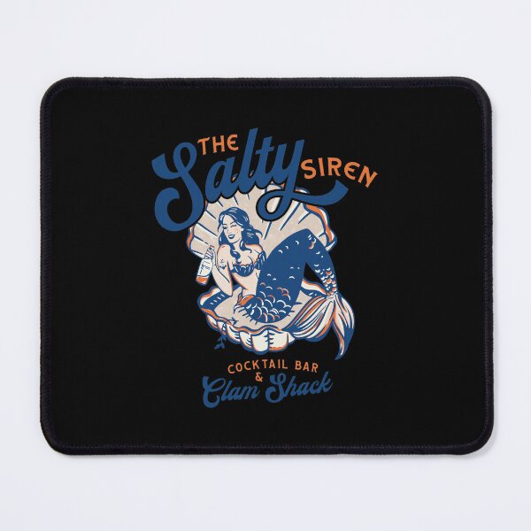 Item preview, The Salty Siren Cocktail Bar Mermaid Retro Illustration designed and sold by STEVDSON.