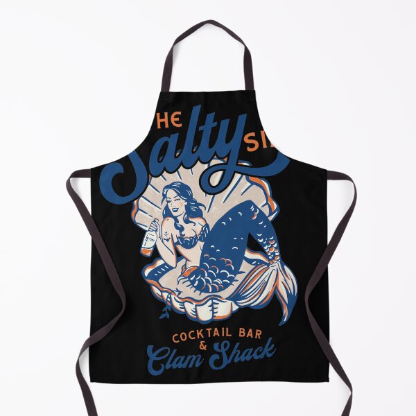 Item preview, The Salty Siren Cocktail Bar Mermaid Retro Illustration designed and sold by STEVDSON.