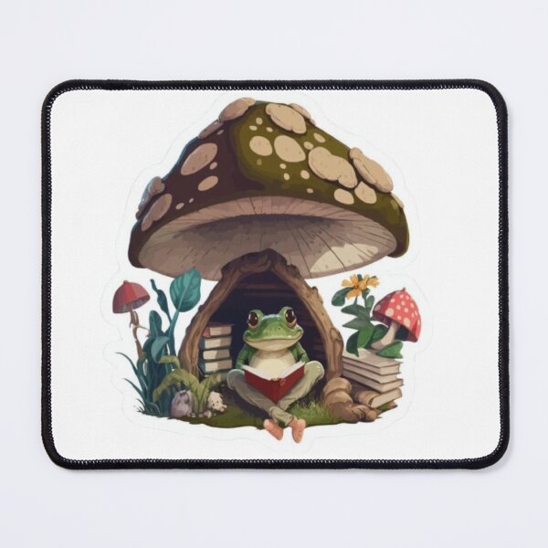 Item preview, Cute Frog Mushroom Sticker – Kawaii Cottagecore Frog designed and sold by Shree shyam khatu ji.