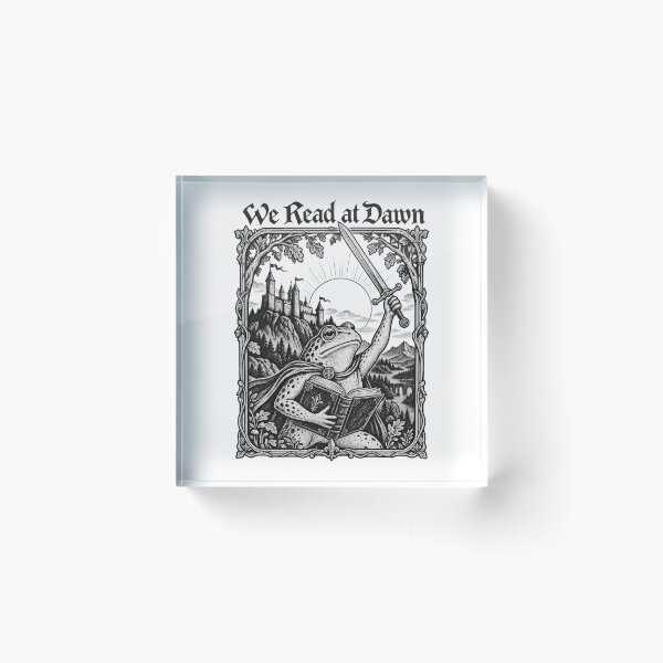 Item preview, We Read At Dawn Frog Knight Medieval Book Lover Fantasy Design designed and sold by LunaBeautiful.