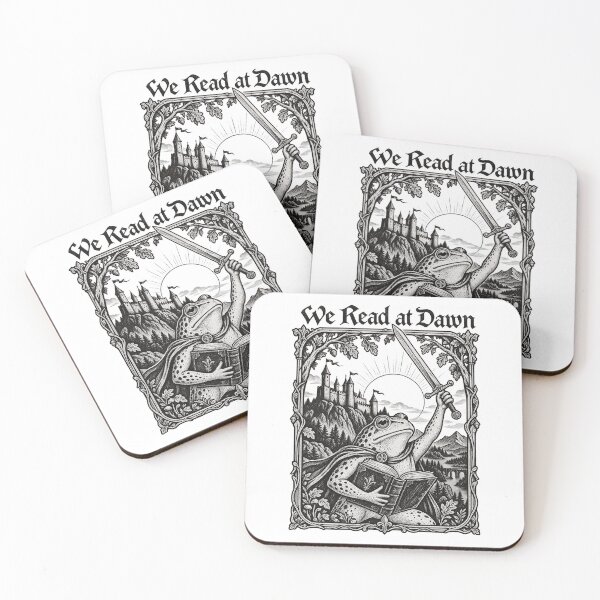 Item preview, We Read At Dawn Frog Knight Medieval Book Lover Fantasy Design designed and sold by LunaBeautiful.