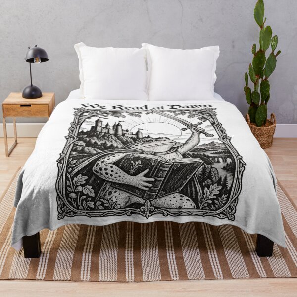 Item preview, We Read At Dawn Frog Knight Medieval Book Lover Fantasy Design designed and sold by LunaBeautiful.