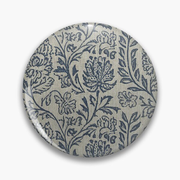 Item preview, Indigo Vintage Floral Block Print Pattern designed and sold by FestivityFinds.