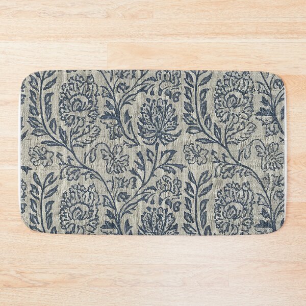 Item preview, Indigo Vintage Floral Block Print Pattern designed and sold by FestivityFinds.