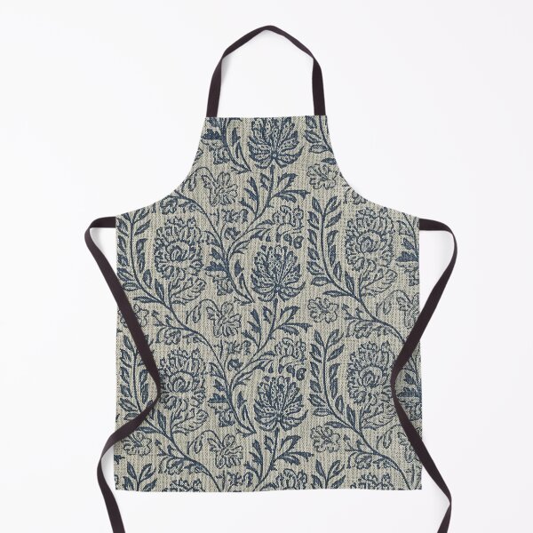 Item preview, Indigo Vintage Floral Block Print Pattern designed and sold by FestivityFinds.