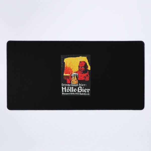 Item preview, Devil Holding Beer "Hölle-Bier" Vintage Style Art designed and sold by STEVDSON.