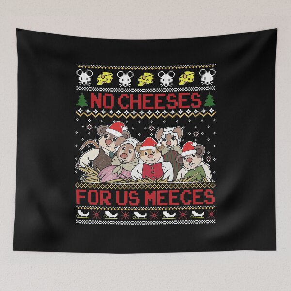 Item preview, No Cheeses For Us Meeeces Ugly Holiday Mice Design designed and sold by STEVDSON.