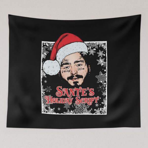 Item preview, Home Malone Post Malone Christmas Hat Snowflakes Art designed and sold by STEVDSON.