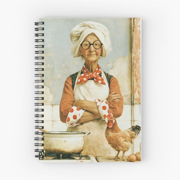 Item preview, Vintage Kitchen Cook with Chicken designed and sold by junkydotcom.