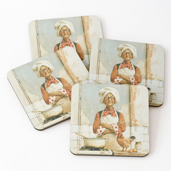Item preview, Vintage Kitchen Cook with Chicken designed and sold by junkydotcom.