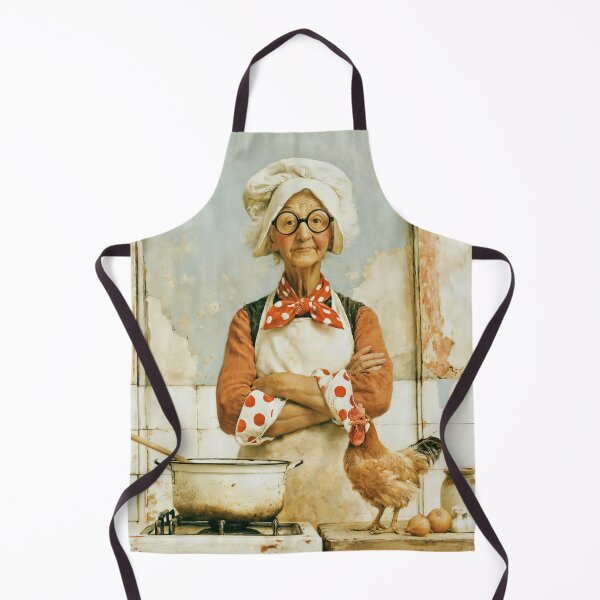 Item preview, Vintage Kitchen Cook with Chicken designed and sold by junkydotcom.